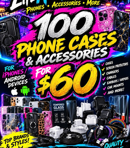 100Pcs Assorted Cases & Accessories